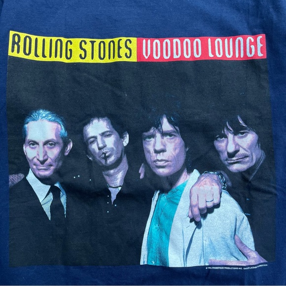 vintage 1994 rolling stones voodoo lounge band tee - Picture 3 of 7